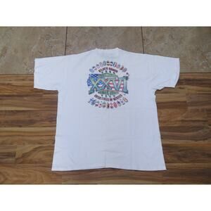 Atlanta Georgia Summer Games 1996 Olympics White T-shirt Double sided Sz XL